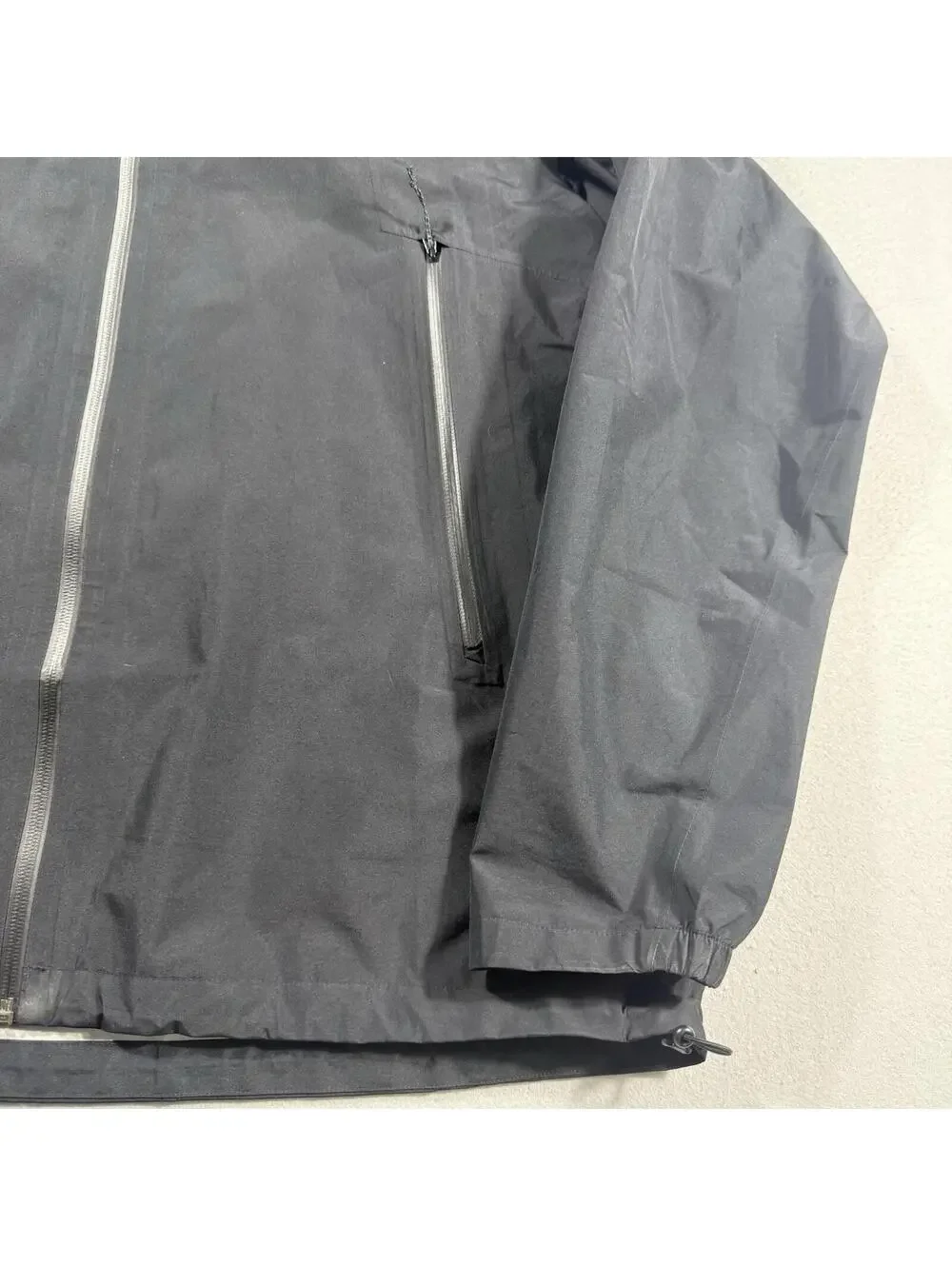 Salomon Gore-Tex Waterproof Hooded Rain Shell Jacket Black Mens XL
